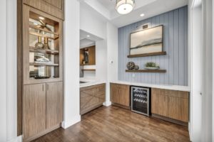 Interior of a newly remodeled modern dental office designed by Dr. Mark Tholen