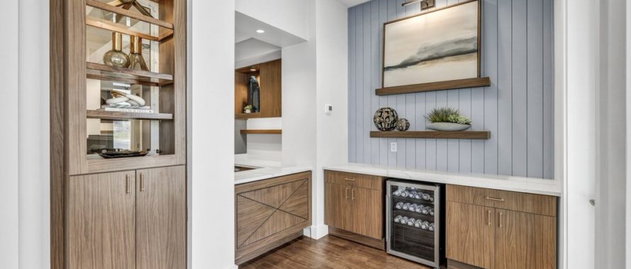 Interior of a newly remodeled modern dental office designed by Dr. Mark Tholen