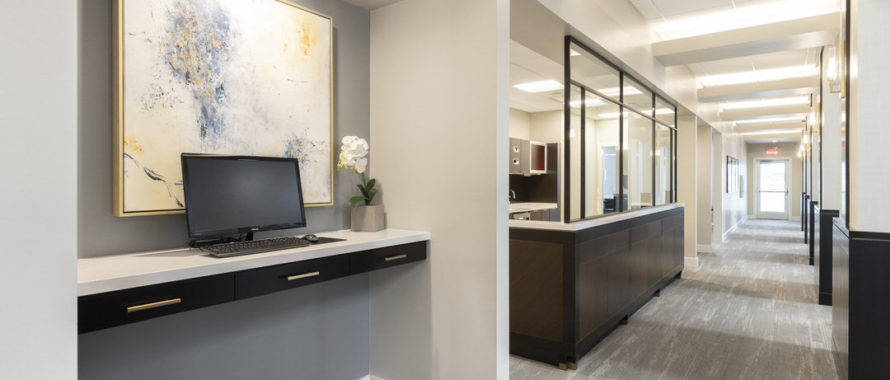 Crawford Leishman's new dental office interior hallway