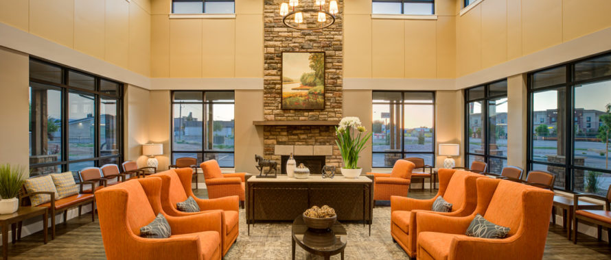 the beautiful interior of a newly redesigned modern dental office